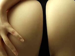 Sexy Asian wife strips naked real doll tease