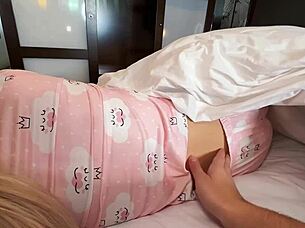 blonde teen shares hotel room creampie tight pink pussy homemade footjob