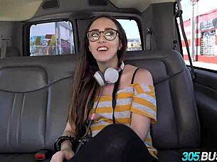 Glasses amateur slut pounded hard on 305 bus!