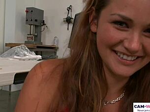 babe allie haze tries new toy and blows mr pete's cock so good