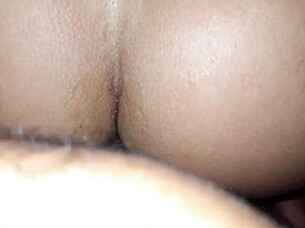 anal doggy super slow with half hard penis close up wet pussy gaping 😍🍑💦