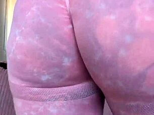 Melody Radford's sheer gym leggings tease perfectly