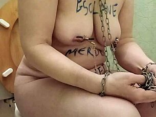 imagine this slave whore licking filthy toilets in 2025 😏🚽