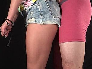 Tied Up Latina Begs for Intense Standing Doggystyle Pounding!