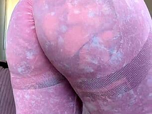 Melody Radford's sheer gym leggings tease perfectly