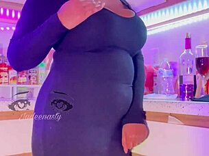 Ms Bulma Briefs Delivers Wet Tits Squirting Show In Kitchen