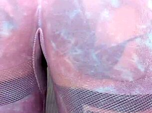 Melody Radford's sheer gym leggings tease perfectly
