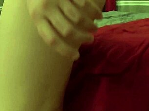Fifi Foxx's teasing handjob grips against the wall
