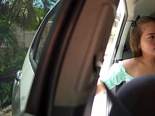 damn this delicious latina prostitute's tight pussy and ass overflow with my cum after car pounding