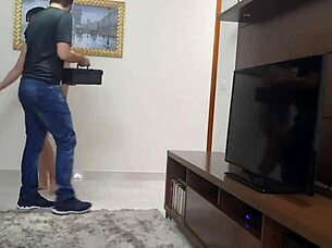 hey technician, like my tiny shorts teasing this horny housewife pussy?