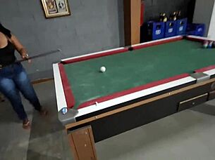 she lost pool bet but won huge cock slamming her pussy on street