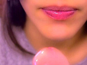 close-up wife blows stranger cock then fucks till cum in mouth