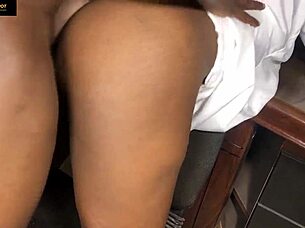 uhh my huge cock or lose your job pick now slut!