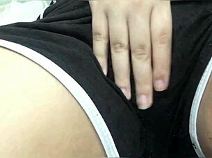 Wow, Asian Babe Fingers Tight Pussy After Exhausting Work Shift!