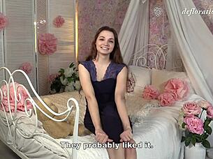 Firm Tits Petite Virgin's First Time Casting Defloration