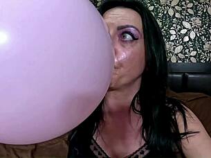 Pop these balloons barefoot in my satin pajamas!