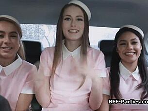 Flight Attendants Spread Wide for Monster Cocks!