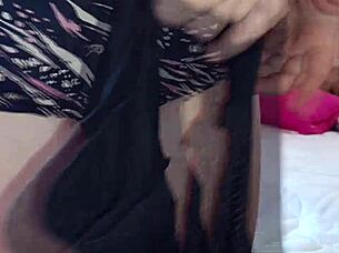 pregnant woman's everyday moments reveal her wet shaved curves