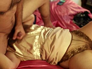 French Clothed Amateur Pounds Pussy While Licking Asshole Roughly