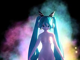 hatsune miku nude mod reveals her goddess big tits and juicy ass fully
