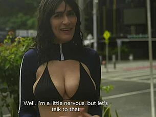 BIG TIT LATINA PICKS UP STRANGER FOR PUBLIC STREET PORN FUCK RIDE