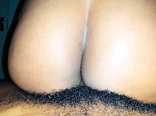 sexy bbw with small waist rides hard in bedroom