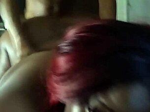 oiled chocolate bbw takes horny backshots on big cock