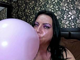 Pop these balloons barefoot in my satin pajamas!
