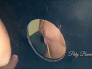 Hey, sucking and fucking strangers at the swingers gloryhole