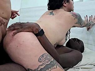 😈 Milf takes huge anal DP from two studs at motel! 🍑💦