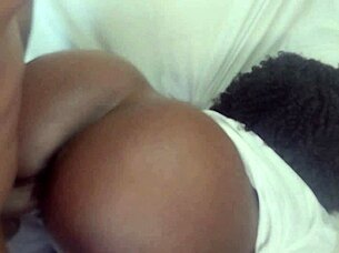 black american girlfriend takes deep doggy pounding with cum glazing her big ass