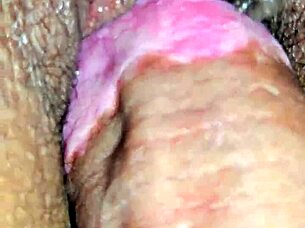 wet latina milf wife spreads hairy pussy up close homemade