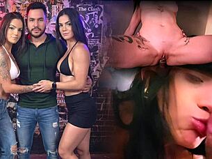 Post-Party Pounding Two Exotic Friends Cum Mouth Swallow!