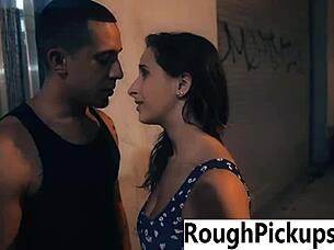 stranger picks up babe for rough outdoor public fuck session