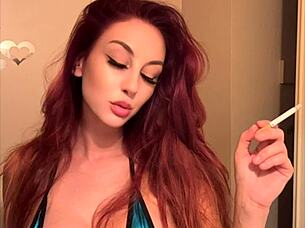 ITALIAN MILF ARTEMISIA SMOKES IN TINY BIKINI BIG TITS