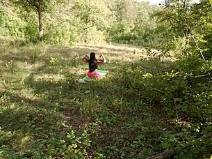 Fucking Yoga Babe In Woods