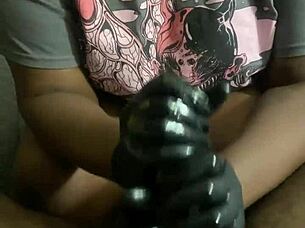 Heavenly Handjob On Monster Cock!