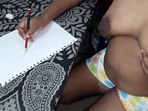 Desi Indian Rubs Pussy Boobs to Intense Nude Orgasm