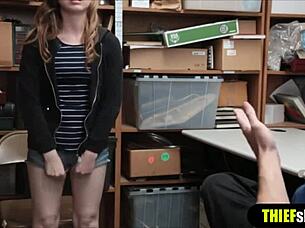 hey clueless shoplifter bend over for rough punishment fuck