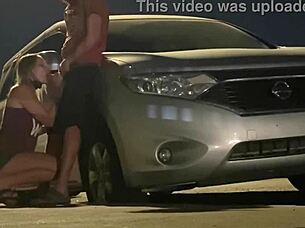 watch my wife suck stranger at gloryhole cuckold caught public