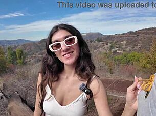 Aubry Babcock delivers sloppy girlfriend blowjob experience at Hollywood sign vol 49