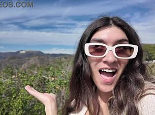 Aubry Babcock delivers sloppy girlfriend blowjob experience at Hollywood sign vol 49