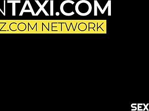 Sexy Blonde Fucked Hardcore in Taxi Blowjob Handjob Action!