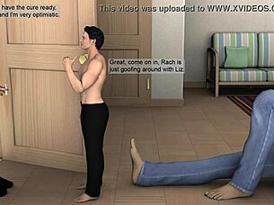 Huge Tits Giantess Grows Over Tiny Man Comic
