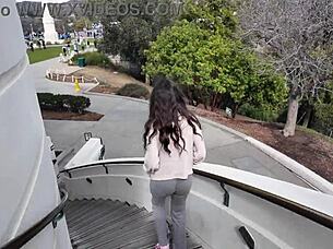 Aubry Babcock delivers sloppy girlfriend blowjob experience at Hollywood sign vol 49