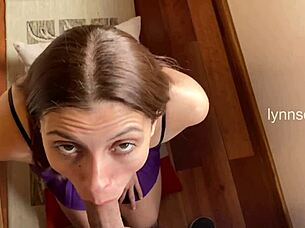 she craves cum in mouth despite parents home