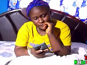 African Ebony Lures Friend into Dildo Orgasm Lesbian Play