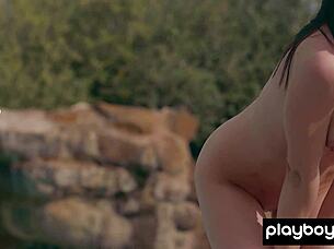 whoa, adel morel bares bikini outdoors!