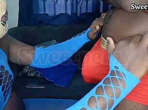 Big black cock ravages huge african ass creampie
