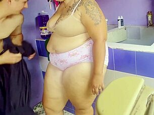 desperate girlfriend craving fuck in clothing area with boss?